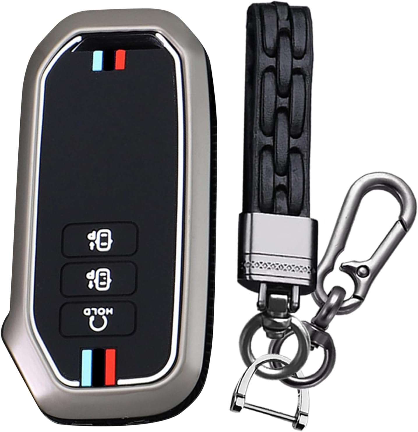 KUNIO Zinc Alloy Car Key Fob Cover Case Fit for Kia Sorento 2020-2021 EV6 2022 2023 K5 2022 2023 Key Protective Cover Keychain Key Holder Automotive Interior Accessories 7 Button Type B-Gun Black