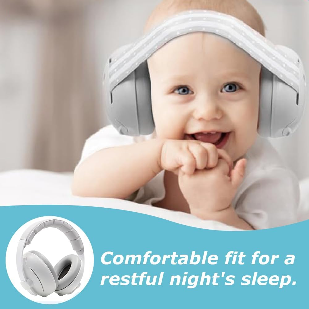Baby Ear Muffs,2-In-1 Baby Noise Canceling Headphone,Protective Earmuffs,Toddlers Baby Earmuffs,Infant Hearing Protection,Muffs Noise Protection image number 6
