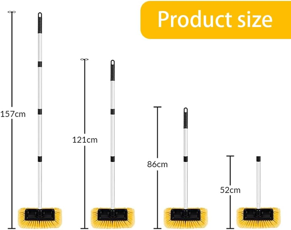 Long Handle Car Wash Brush, Can Be Extended and Disassembled for Easy Washing, Soft Bristle Cleaning Brush, Suitable for Cleaning Cars, Rvs, Boats, House Exteriors, Snow, Floors image number 1