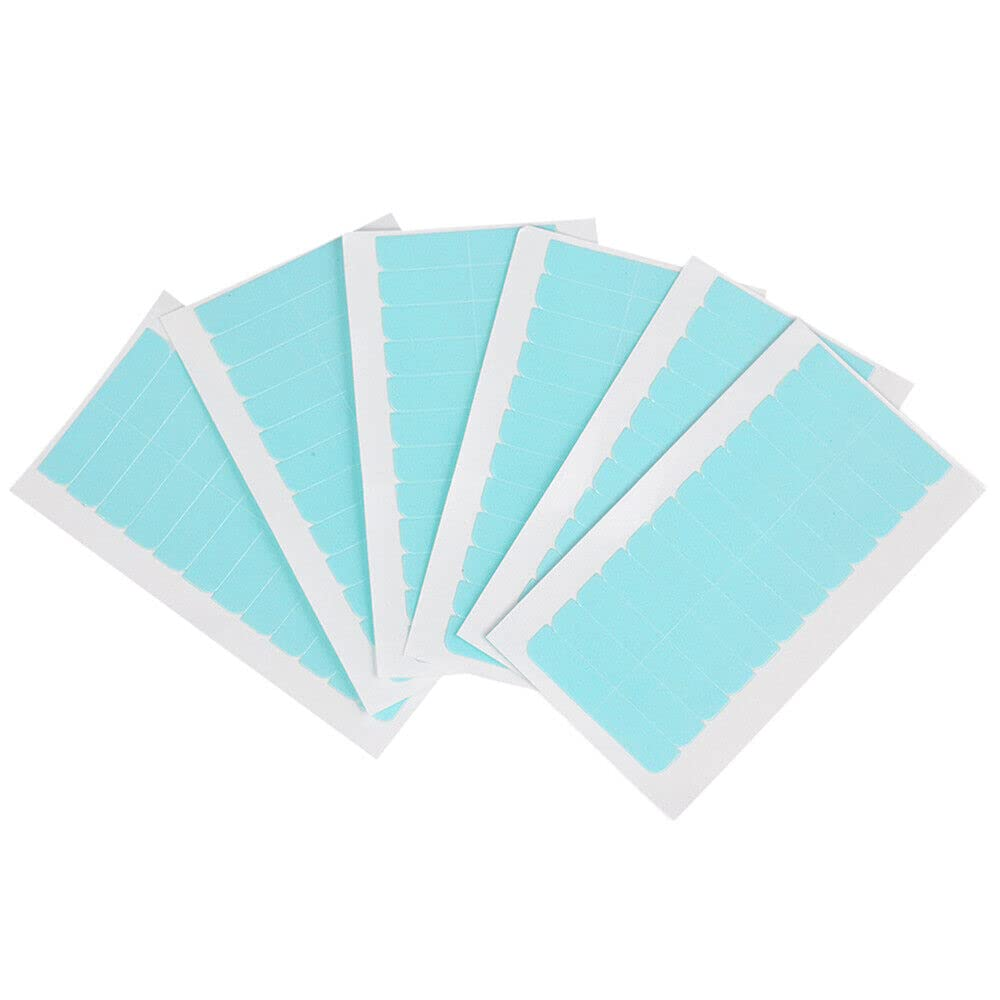 Pre Cut Double Side Super Blue Tapes for Hair Extension Waterproof Adhesiv 180Pc image number 3