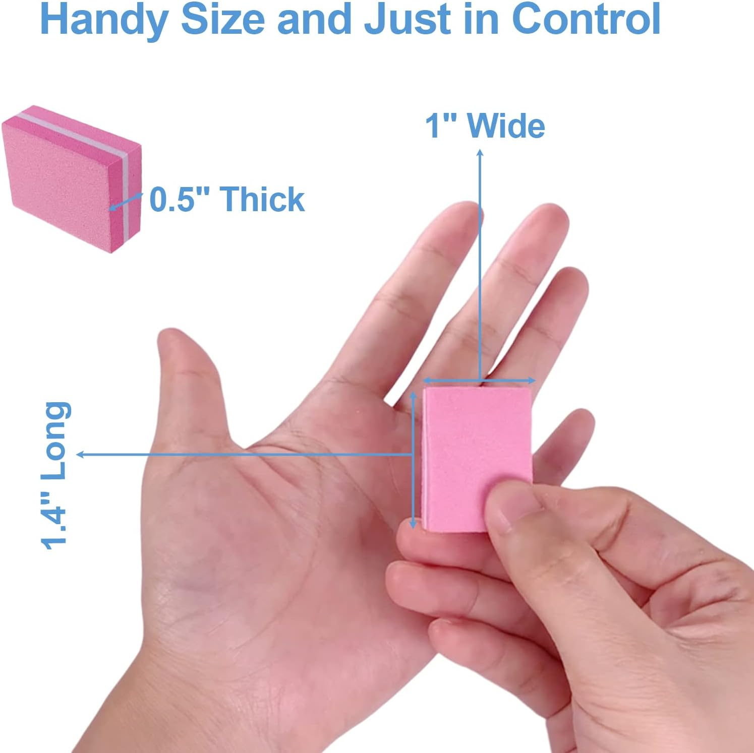 Nail Buffers (100 Pack), Mini Buffer Block Nail File for Acrylic and Natural Nails, 100/180 Grit Nail Buffer Block Bulk Buffing Blocks for Nail Buff Professional Manicure File Blocks Set Hot Pink image number 2