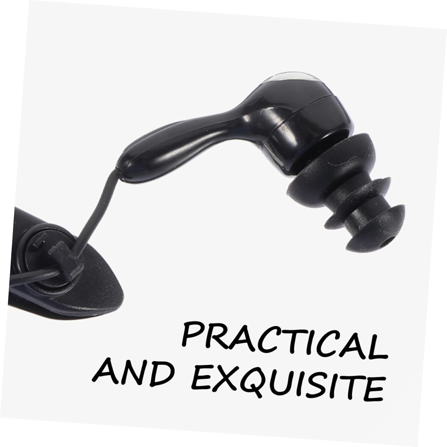 CONGARTENO 2Pcs Waterproof Mp3 Earphones 3.5Mm Ear Hook In-Ear Design for Swimming and Diving, Multi-Use Shower Ear Plugs Compatible Water Sports image number 2