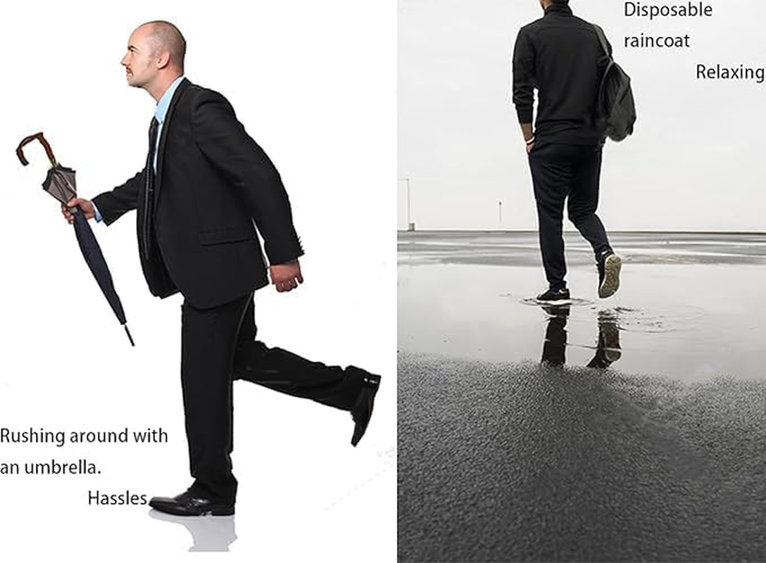 Clear Thick Rain Poncho,Disposable Rain Ponchos for Adults,Easy to Carry Tear-Resistant Colorless Ponchos,10 Pieces Individually Packed Emergency Clear Poncho with Hood Adult for Outdoor image number 5