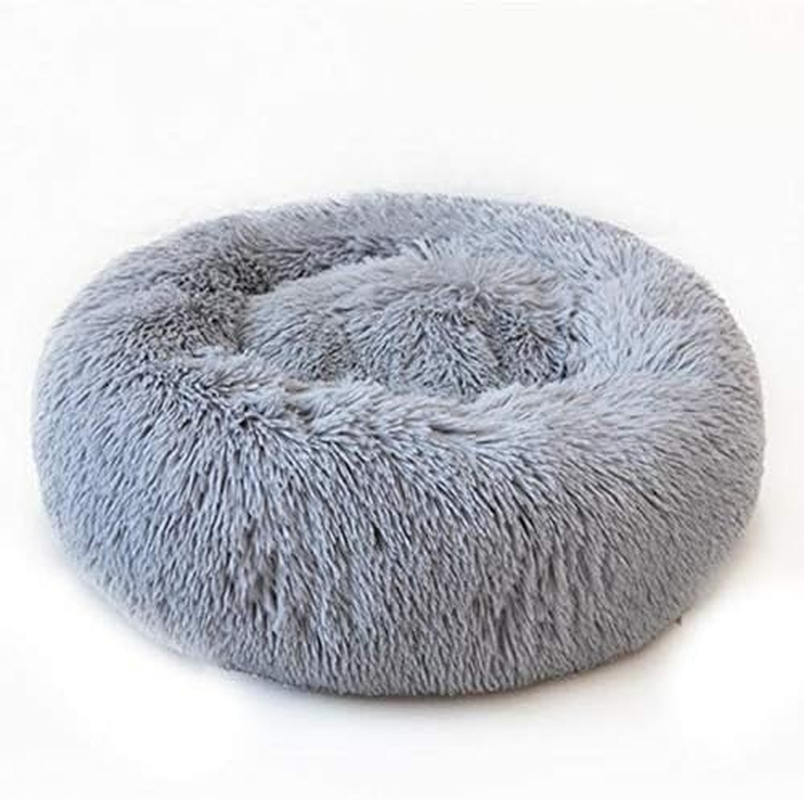 Animo Concept Dog Basket/Cat Bed, Dog Cushion, Cat Bed, Fluffy Cushion, Anti-Stress Cushion, Dream Catcher, round Cushion, Diameter 100 Cm, Grey image number 1