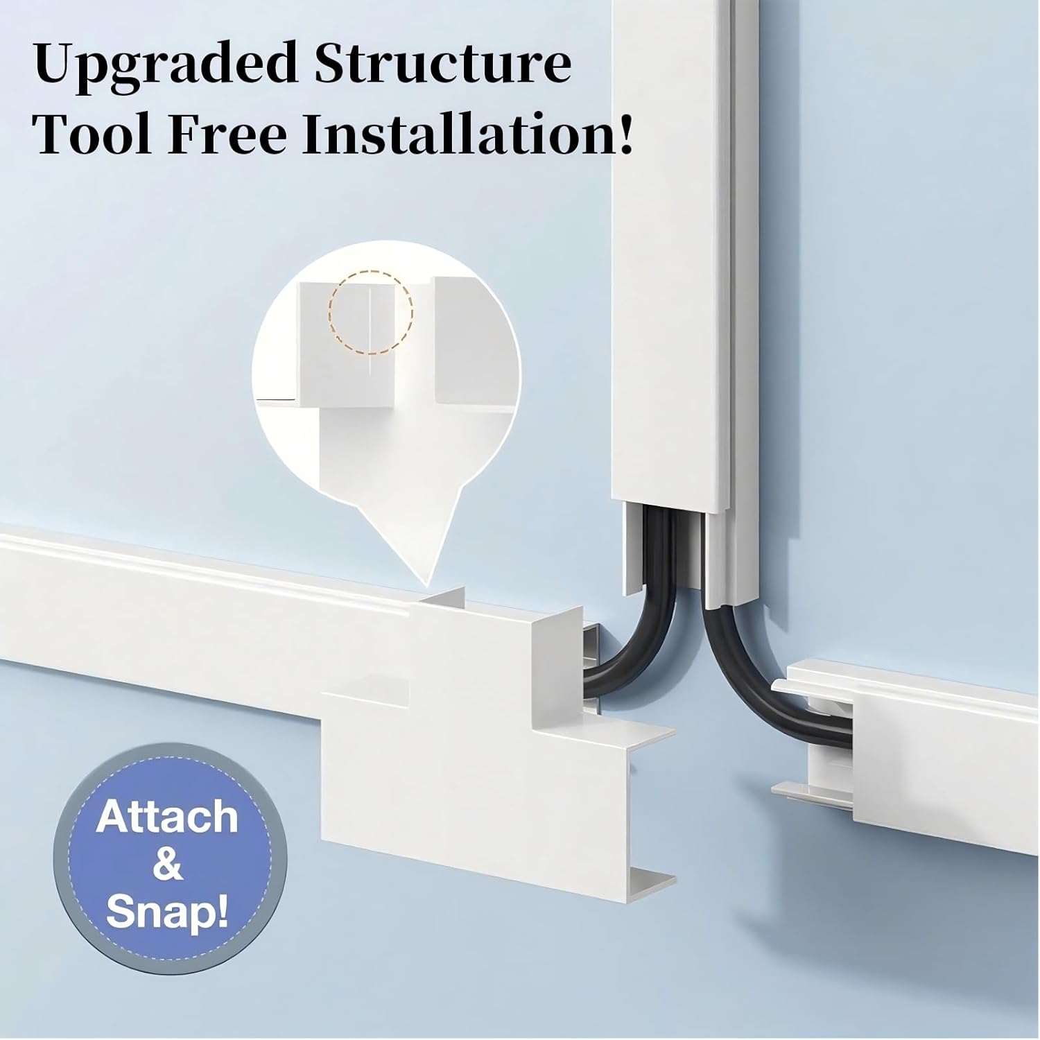 Cord Hider, 400CM / 157In Wire Covers for Cords on Wall, Premium Cable Hider Cord Covers for Wires, Cable Management Wire Hiders for TV, Cable Raceway Kit, 10Pcs 0.59In W X 0.35In H X 15.75In L