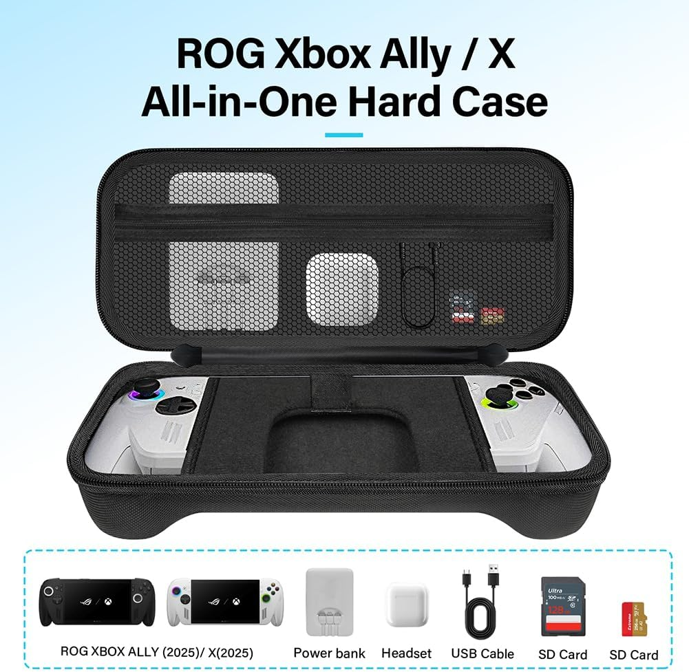 Cochanvie Carrying Case Compatible with ASUS ROG Xbox Ally/ Xbox Ally X 2025, with Mesh Pocket & Built-In Stand for Console and Accessories image number 5