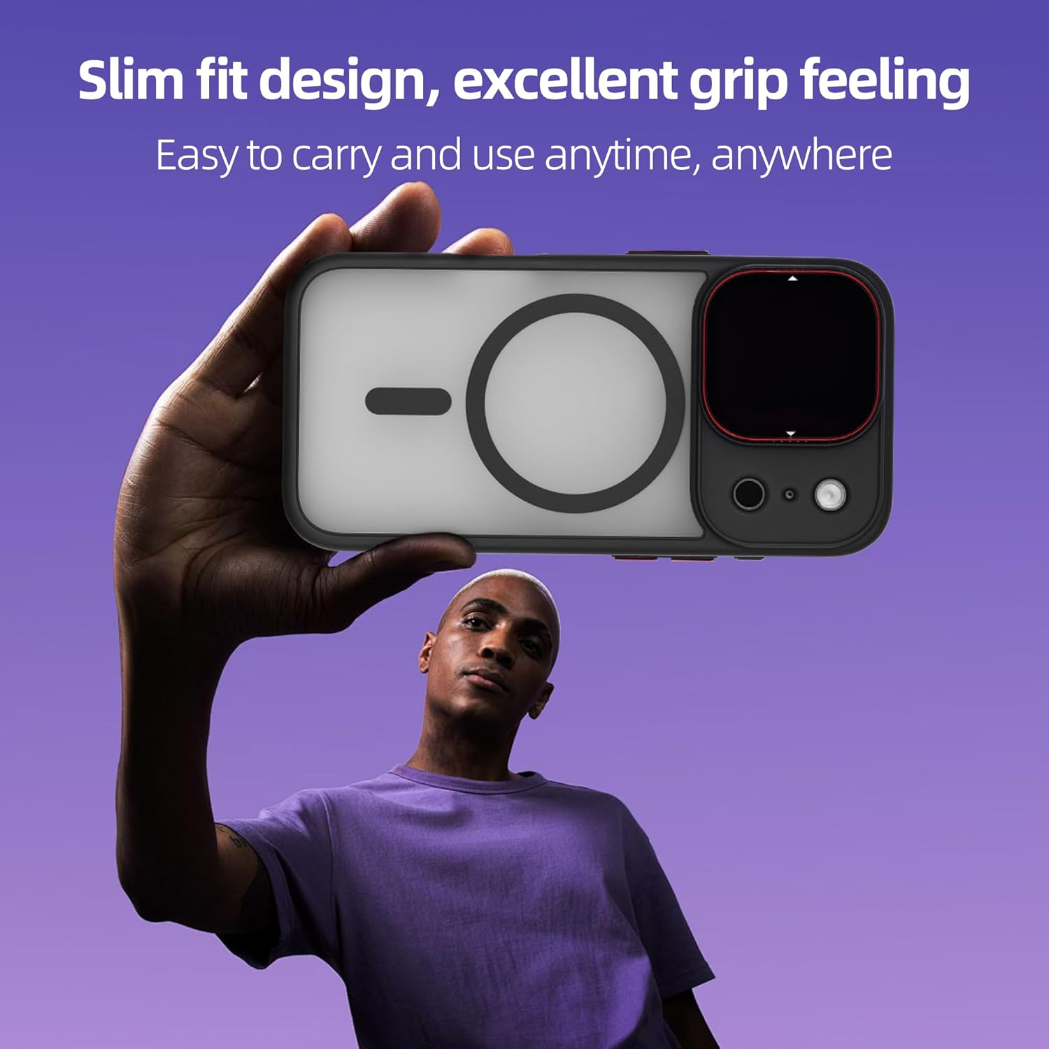 Giai for Iphone 17 Pro Case with Detachable Magnetic UV Protection Filter, Compatible with Magsafe, Magnetic Shockproof Phone Case for Outdoor Shooting, Travel, and Daily Commuting image number 3