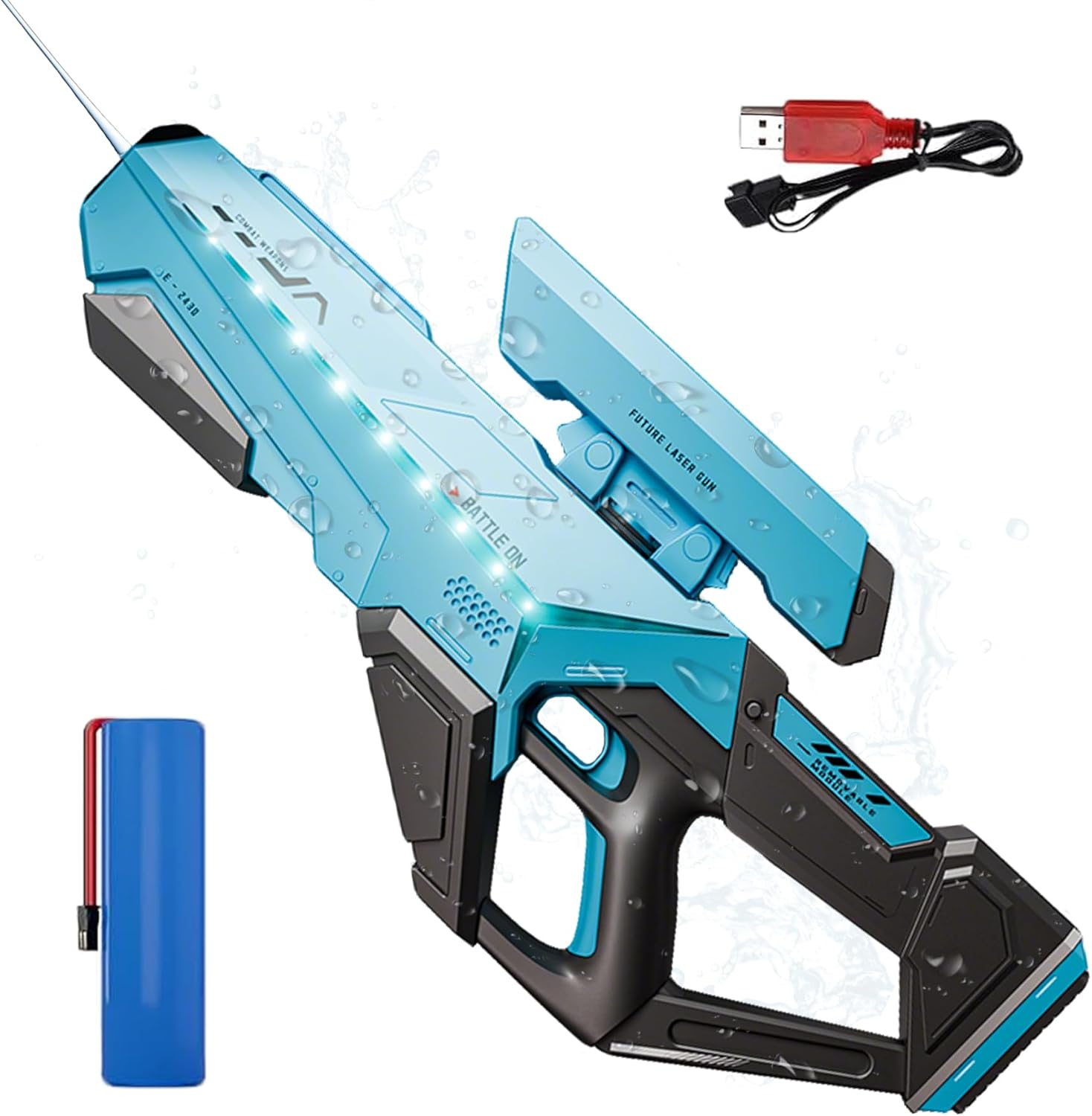 IGGDOQI Electric Water Guns for Adults Kids, 2025 Powerful Water Pistol with Automatic Suction Water, Waterproof Design, 10M-13M Long Range Squirt Gun, Summer Water Toys for Pool Party Beach Outdoor