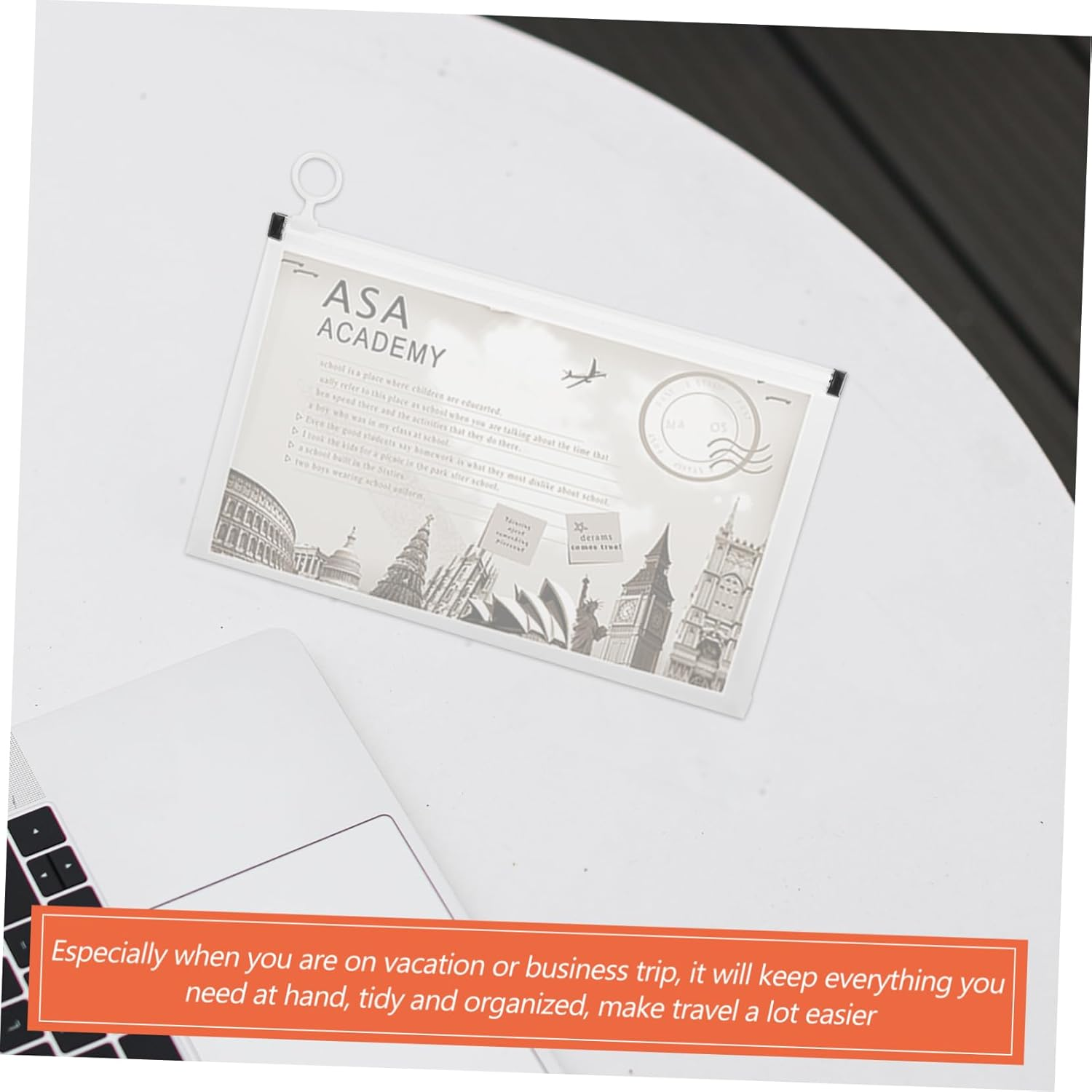 FUNNETOYU 4Pcs Bill Storage Bag Zippered File Pouch Reusable Document Holder for Receipts and Money Multi-Function Organizer image number 6