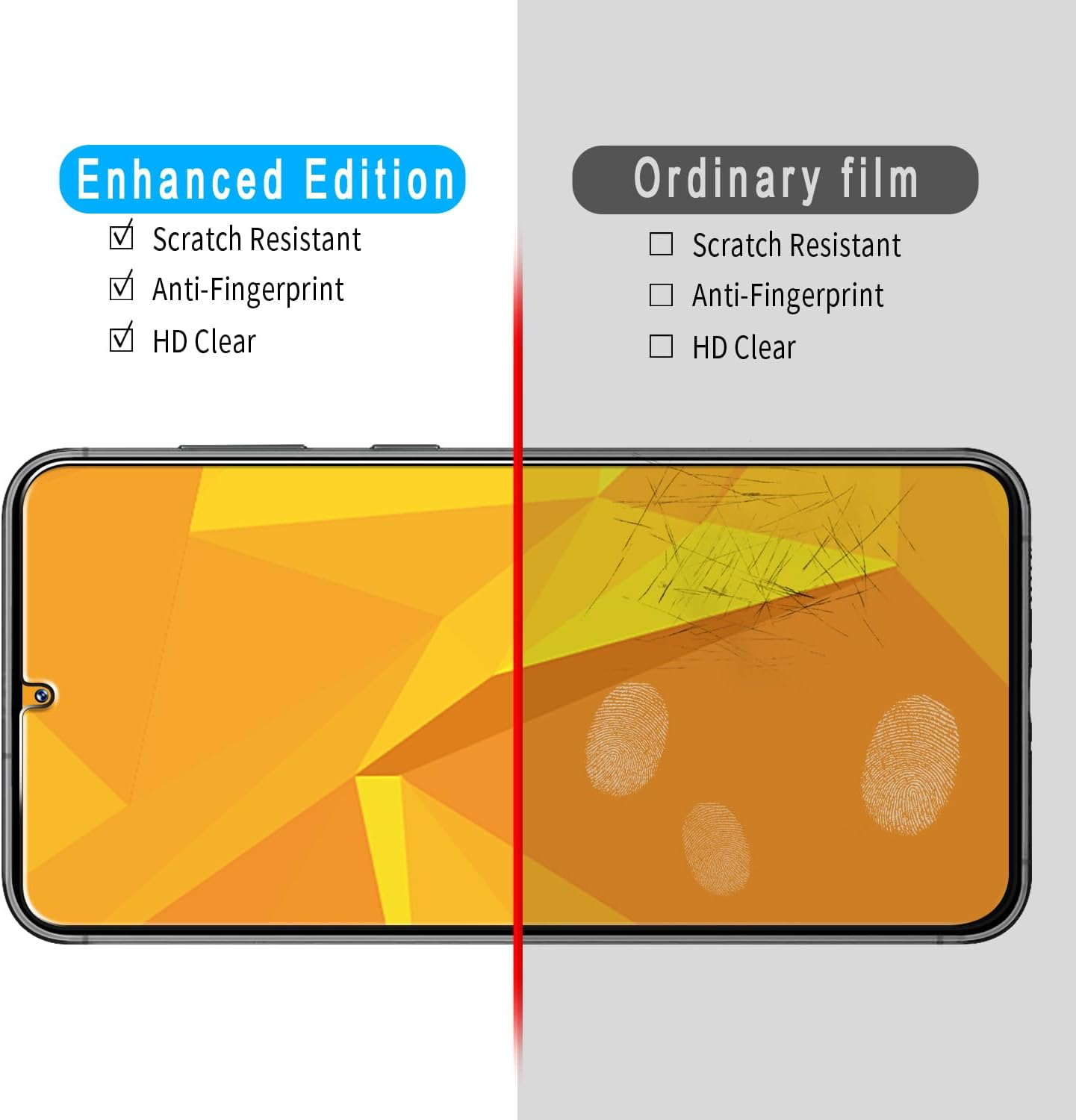 Slanku [3 Pack] Screen Protector for Samsung Galaxy S25 plus 5G Tempered Glass, 9H Hardness, Case Friendly, NO Bubbles, anti Scratch, Easy to Install image number 5