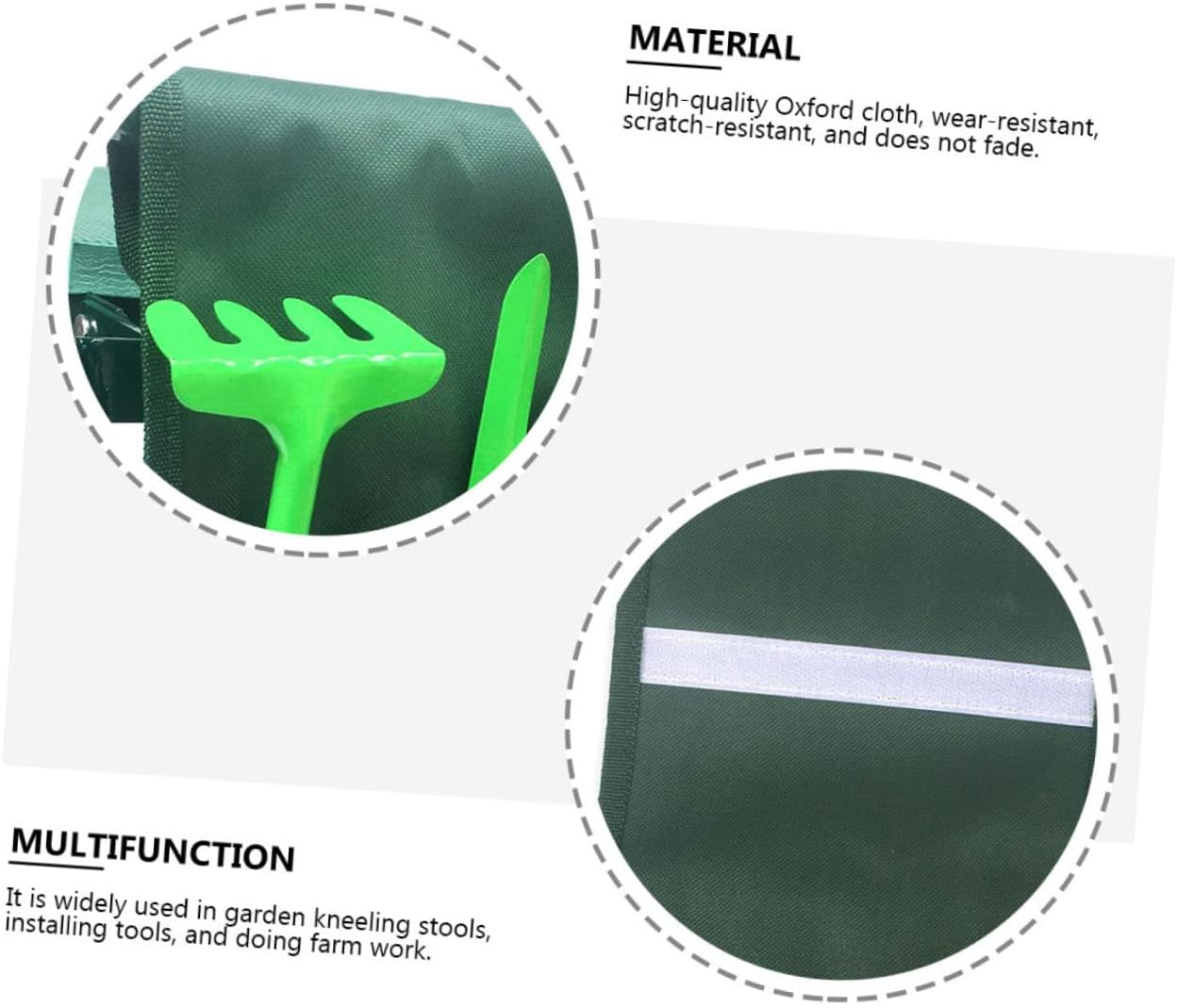 UPKOCH 2Pc Garden Kneeler Tool Bags Oxford Cloth Gardening Kneeling Pad Pouches image number 3
