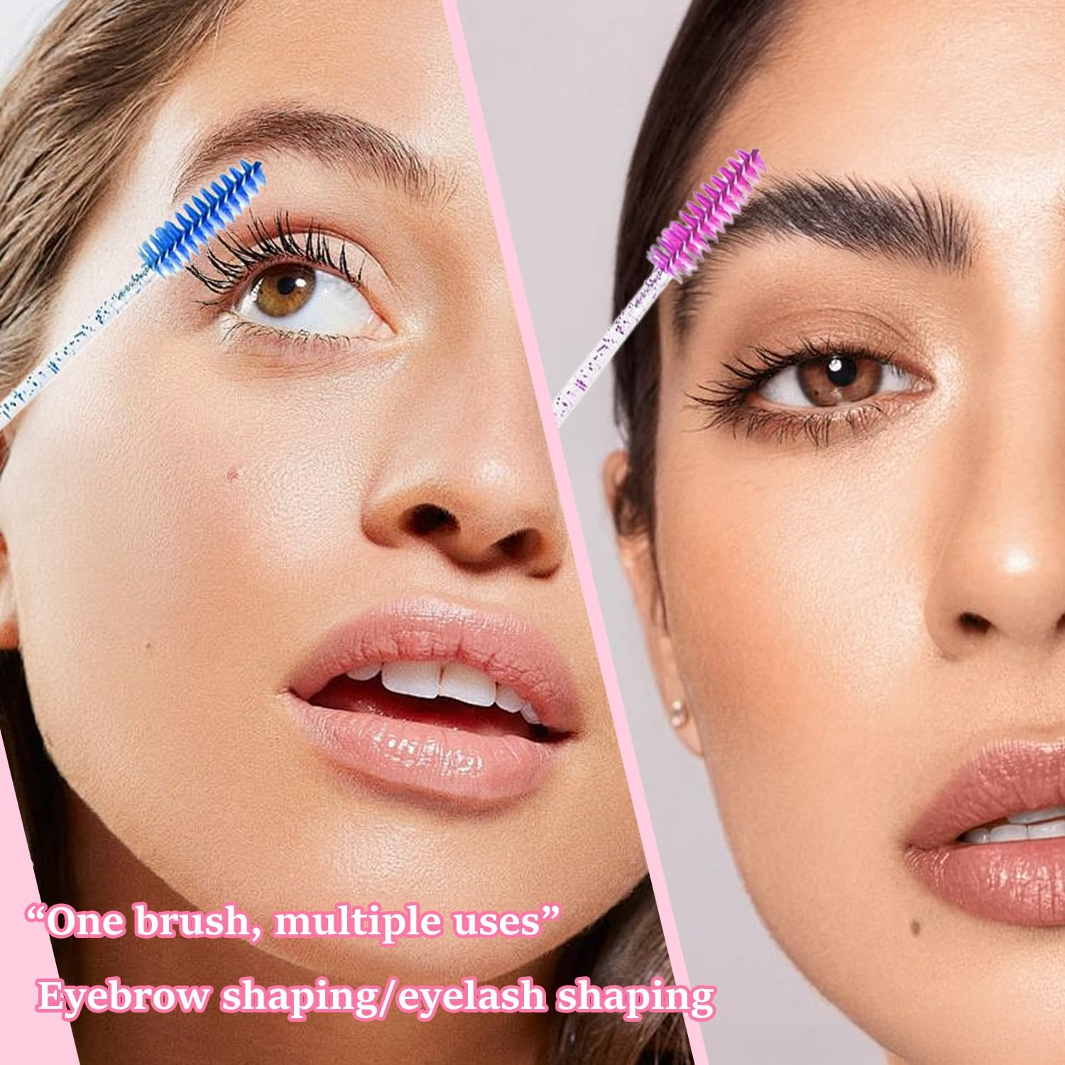 TORMEN Disposable Mascara Wand Set &ndash; 7Pcs Mixed Color Lash Brushes for Women with Dust-Proof Tubes Eyelash & Eyebrow Makeup Tool