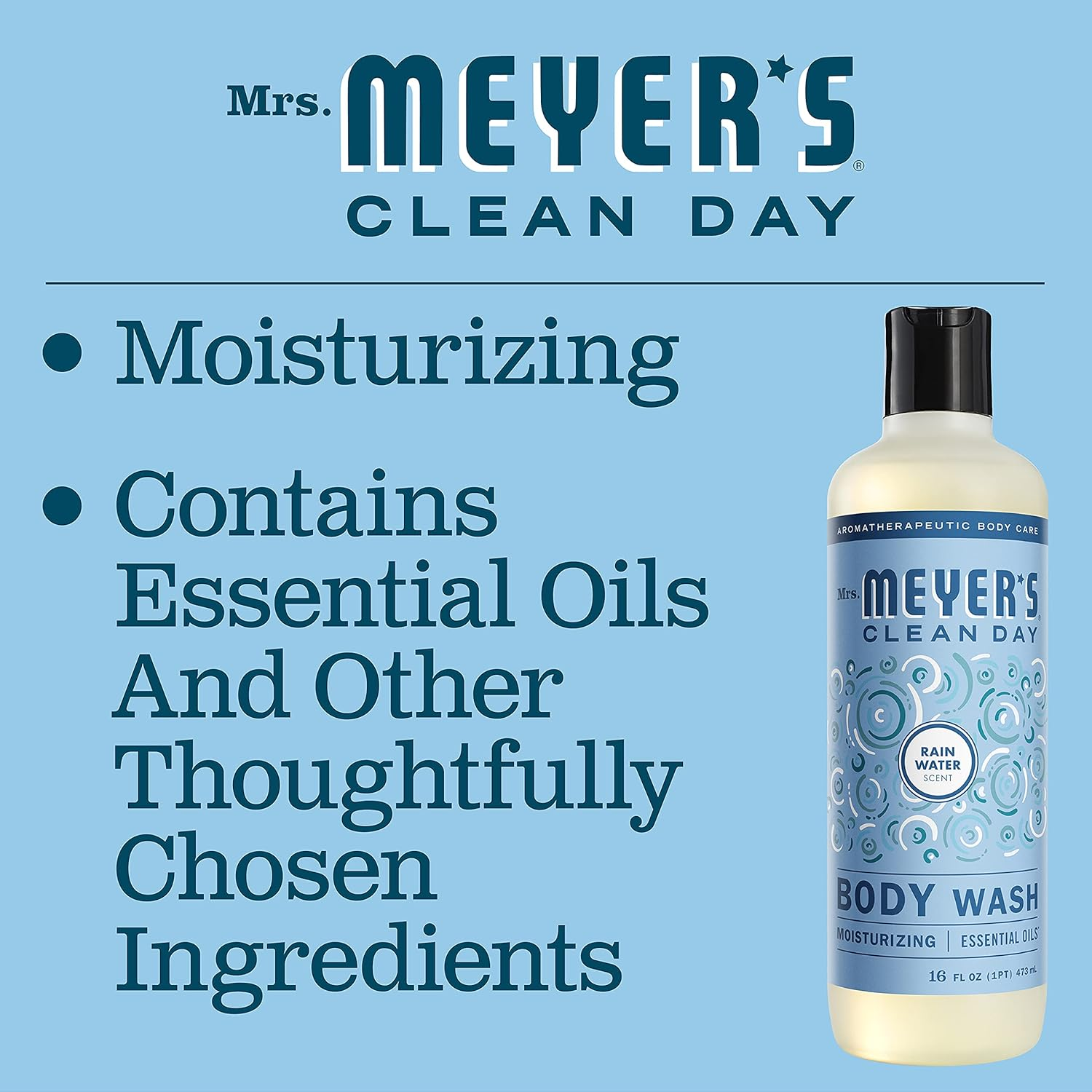 Mrs. Meyer&rsquo;S Clean Day Body Wash, Rainwater Scent, 16 Ounce Bottle image number 3
