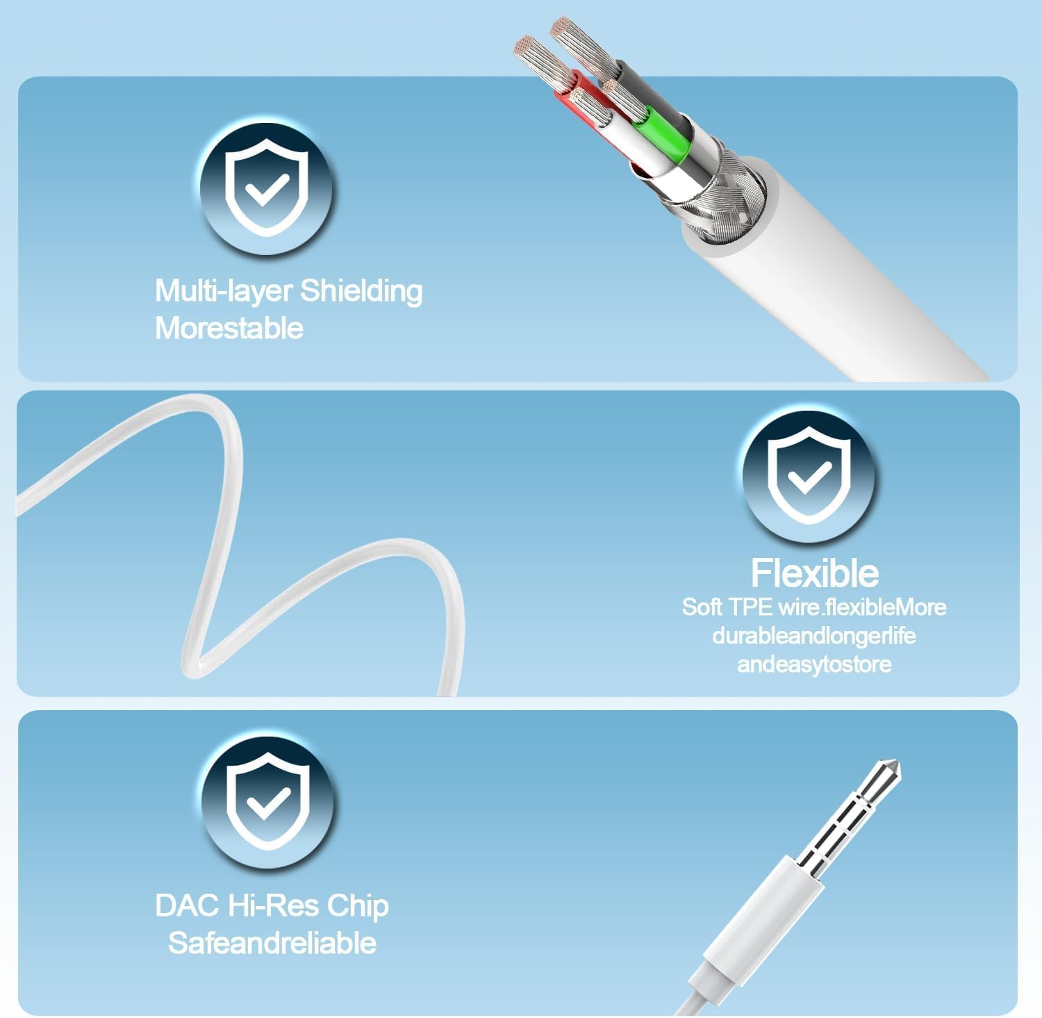 XINSHIKEJI 2 Pack Headphones with Cable in Ear with Microphone and Volume Control for Most 3.5 Mm Jack Audio Devices image number 5