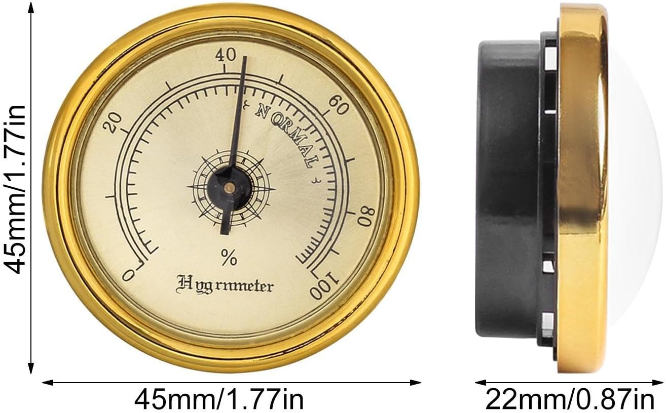 Humidity Meter for Cigars, Cigar Humidors, Analog Hygrometer with Back Magnet, High Accuracy, 45Mm, No Batteries Required, Surface Mount image number 4