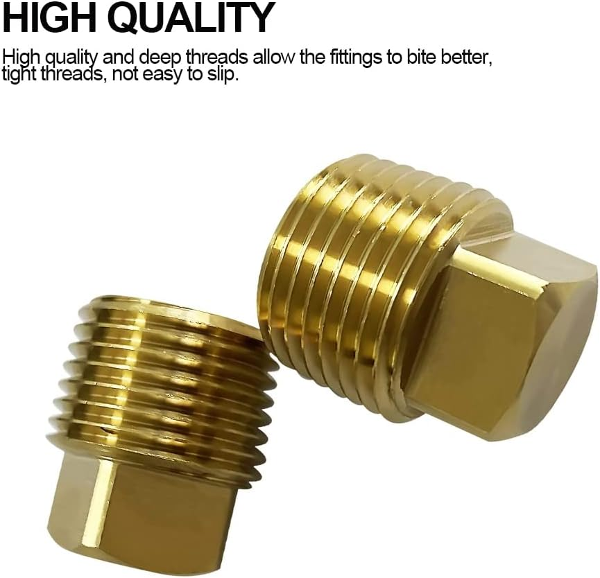 1/2" NPT Solid Brass Drain Plugs Commonly Used in Boat Hulls, 2 Pack Solid Brass Boat Hull Spare Garboard Drain Plug for Bayliner Four Winns Glastron Larson Sea Ray Starcraft and Many Other Models&hellip; image number 1