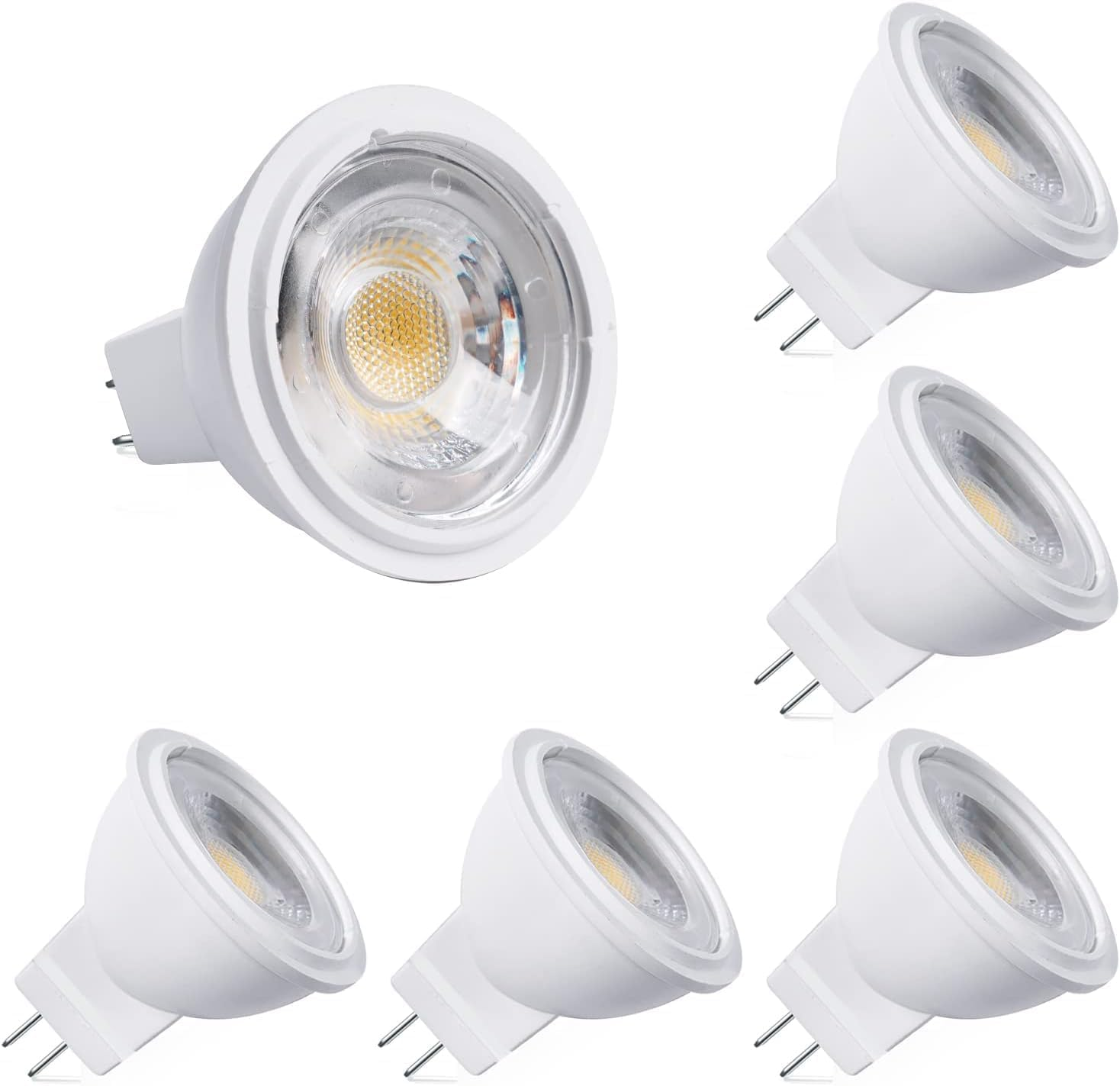 Bonlux GU4.0 MR11 LED Light Bulbs, 3 Watt 12 Volt Led Bulb, 270 Lumen, Warm White 3000K, 35&deg; Beam Angle, 25W Halogen Bulbs Equivalent,Landscape/Accent/Recessed/Track Lighting, 6-Pack image number 3