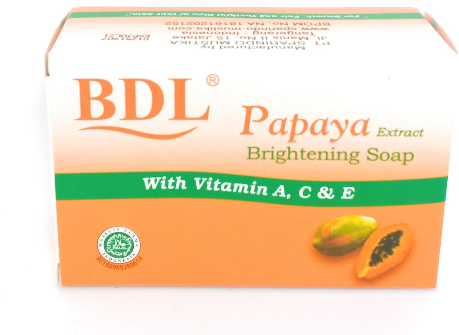 BDL Papaya Brightning Soap,128 Gram image number 1