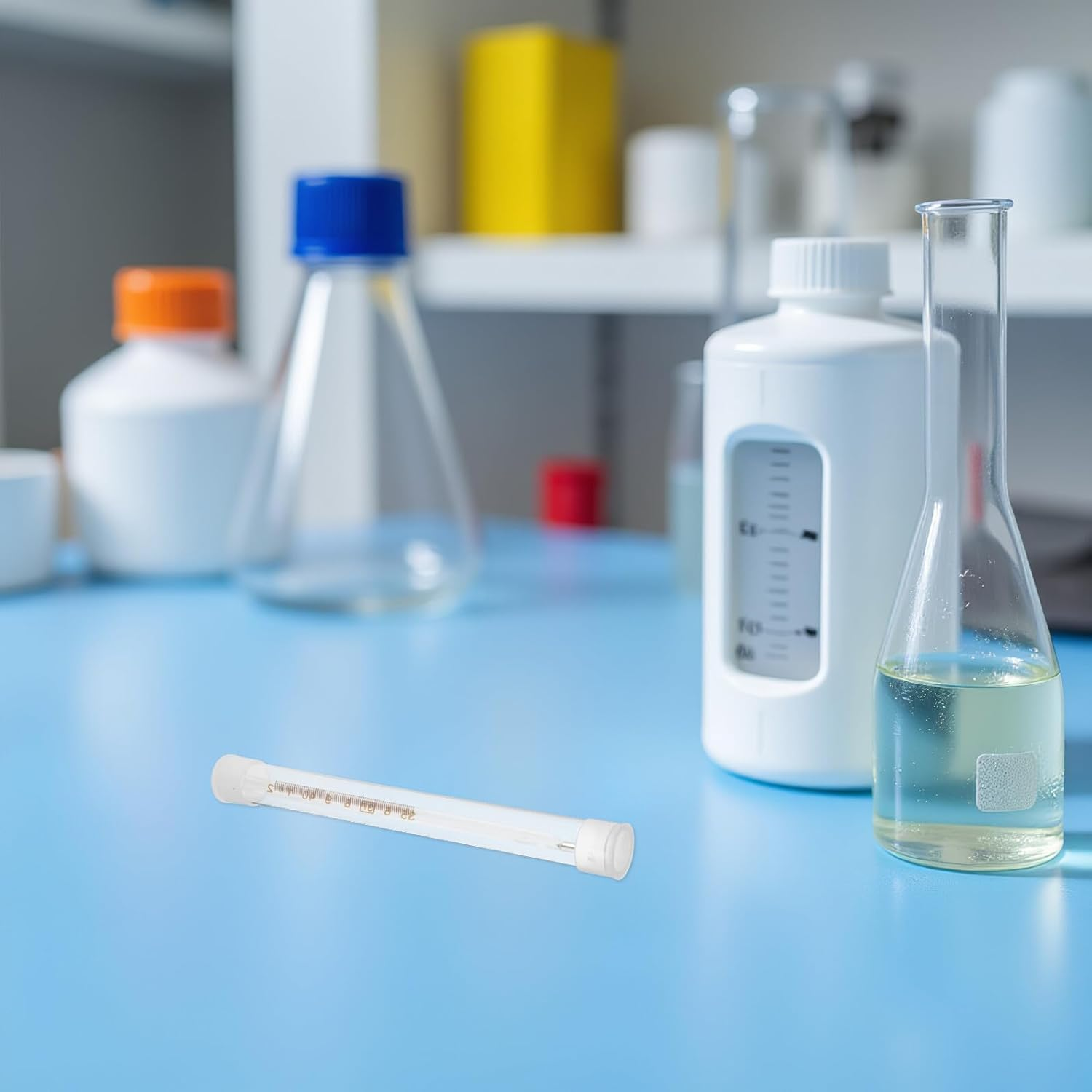 PLAFOPE 10Pcs Thermometer Storage Case Transparent Plastic Tube Protective Cover Dustproof Organizer for Travel Home Office Safe Needle Holder image number 5