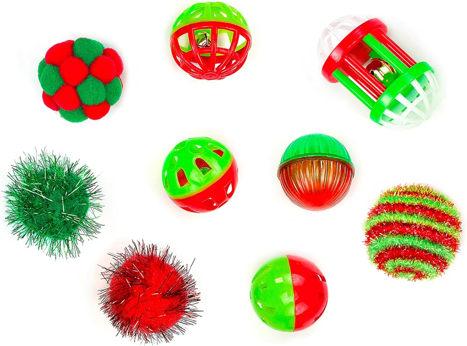 Chiwava 17 Pack Christmas Cat Toy Gifts Bag Set Assorted Toys Variety Pack Kitten Interactive Play image number 4