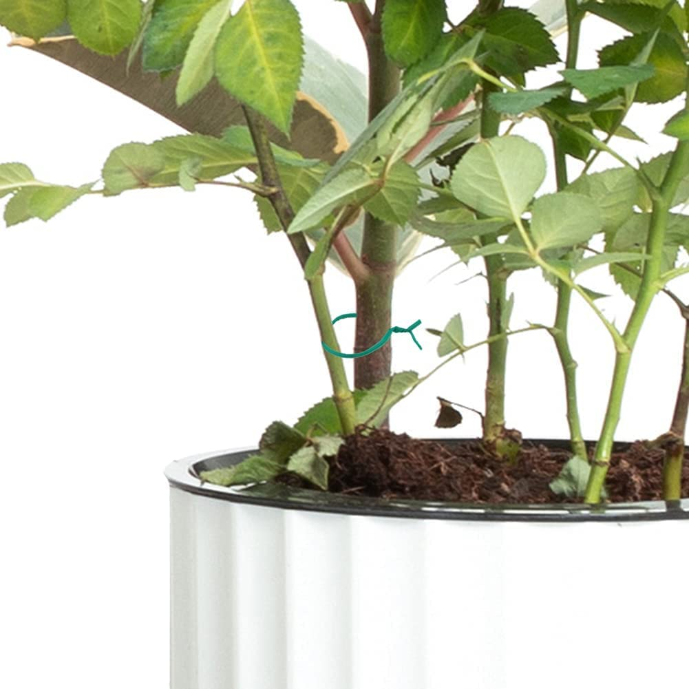 200M Twist Tie Sturdy Plastic Green Garden Plant Twist Tie Multi-Use for Secure Vines/Plants, 4 Pack Total 200M Green Garden Ties with Cutter for Gardening and Office Organization image number 5