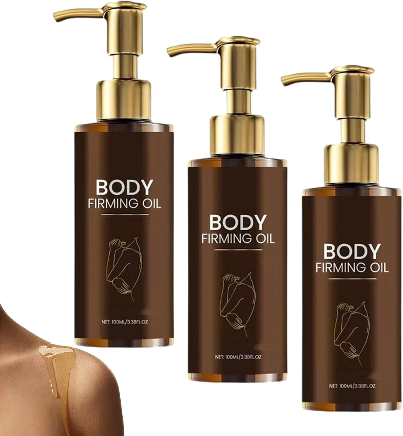 Magic-Body Firming Body Oil, Body Oil Skin Tightening, Hydrating and Firming Skin for Full Body Uses, Nourishes Skin, Reduces Fine Lines, Improves Elasticity (3PCS)