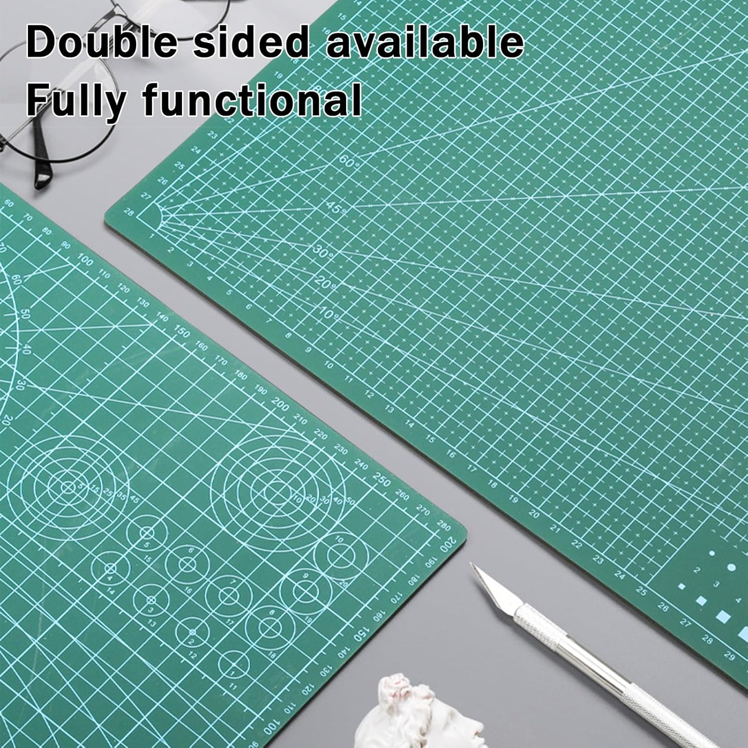 Cutting Mat Self Healing, Cutting Mat Craft Mats, Modified PVC Sewing Cutting Boards for Sewing, Quilting, Loop Cutting, Modeling, Scrapbooking and Fabric (A3+A4) image number 3