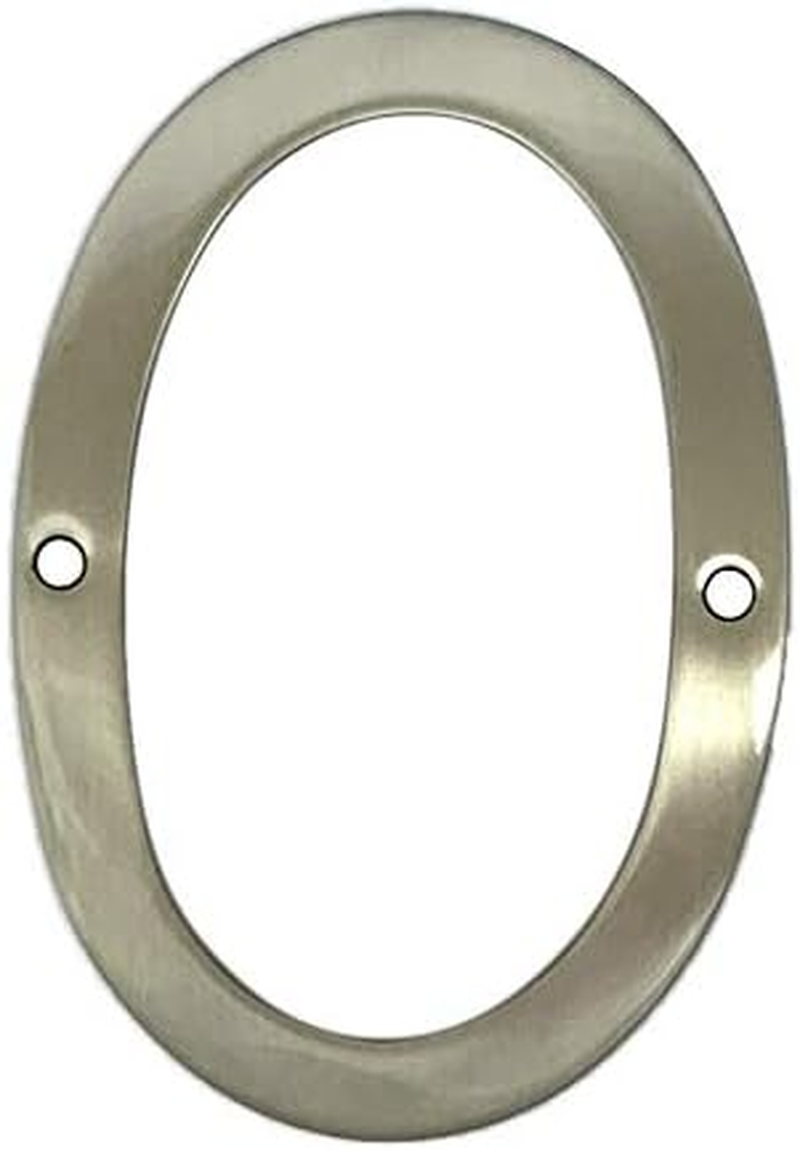 QCAA Traditional Heavy Forged Brass House Number, 6", 1, Polished Brass, Made in Taiwan