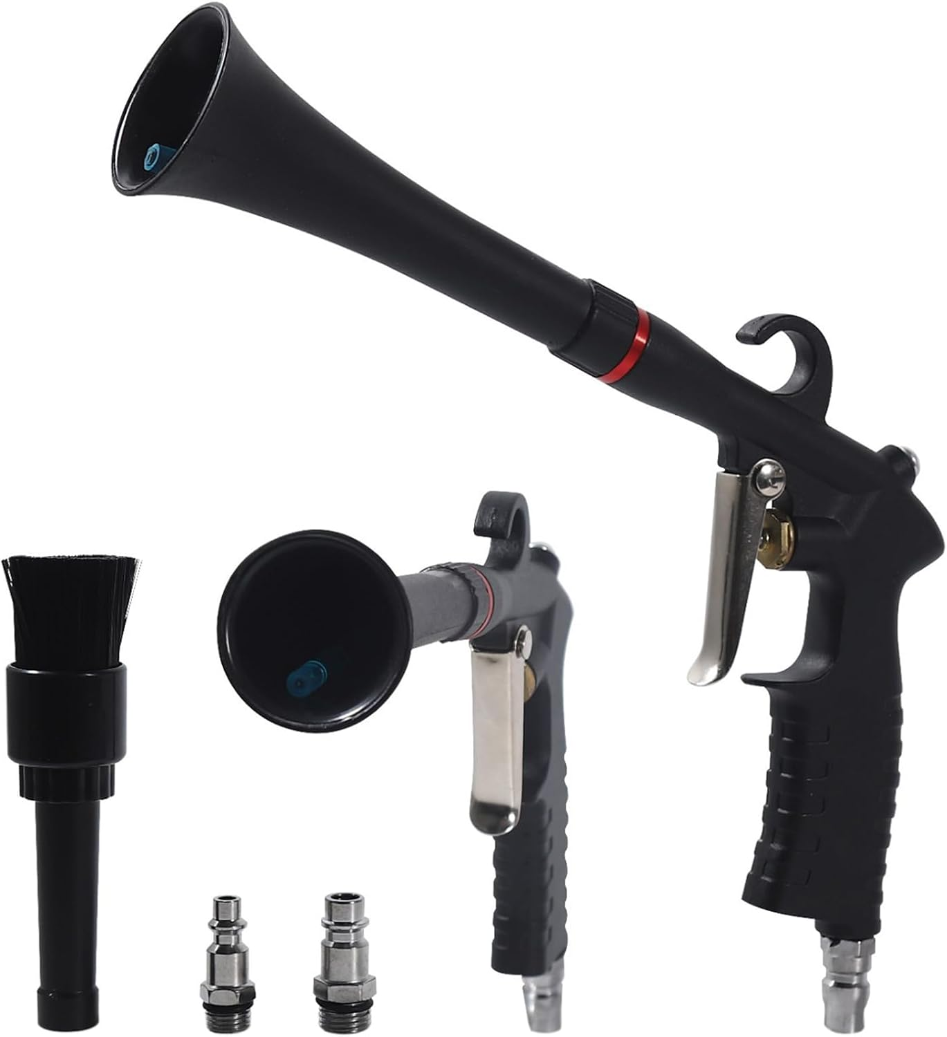 Car Cleaning Tool Set, High Pressure Air Blow Cleaner for Detailing, Multi-Purpose Car Duster Blower Cleaner Kit with Long Nozzle, Quickly Blast Dirt & Dust from Car Interior Cleaning (Black) image number 3