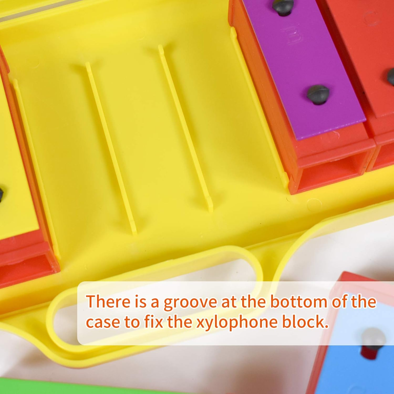 ENNBOM 8 Notes Chromatic Xylophone Glockenspiel Resonator Bells with Yellow Case image number 2