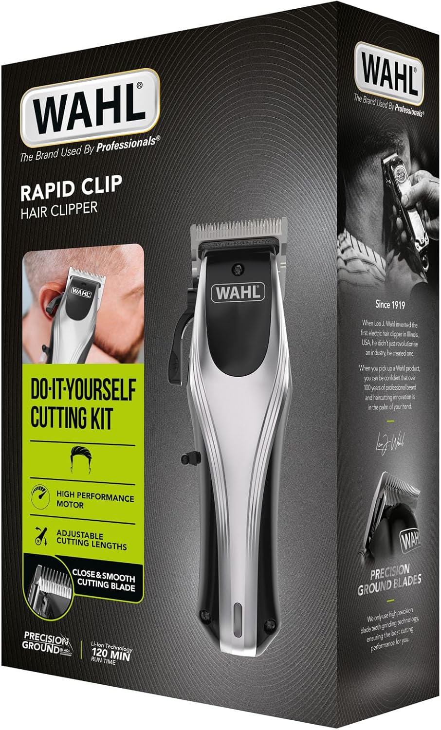 Wahl Rapid Clip Men'S Hair Trimmer - Wireless, Rechargeable Lithium Ion, Professional Quality, Short Hair Trimmer image number 2
