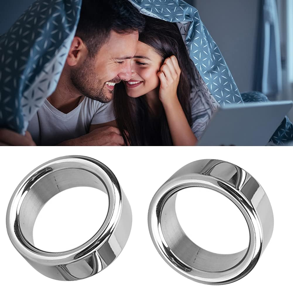 FST Stainless Steel Cock Ring Male Delaying Ejaculation Penis Ring, 1.18'' image number 4