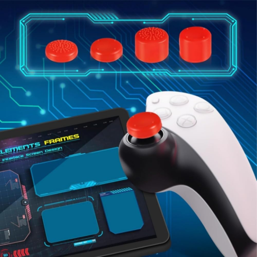 8Pcs Silicone Joystick Covers,Thumb Grip Caps Controller,Thumb Stick Caps for Playstation Portal,Compatible with PS5 PS4 Xbox One Xbox Series X/S Nintendo Switch Pro Joysticks