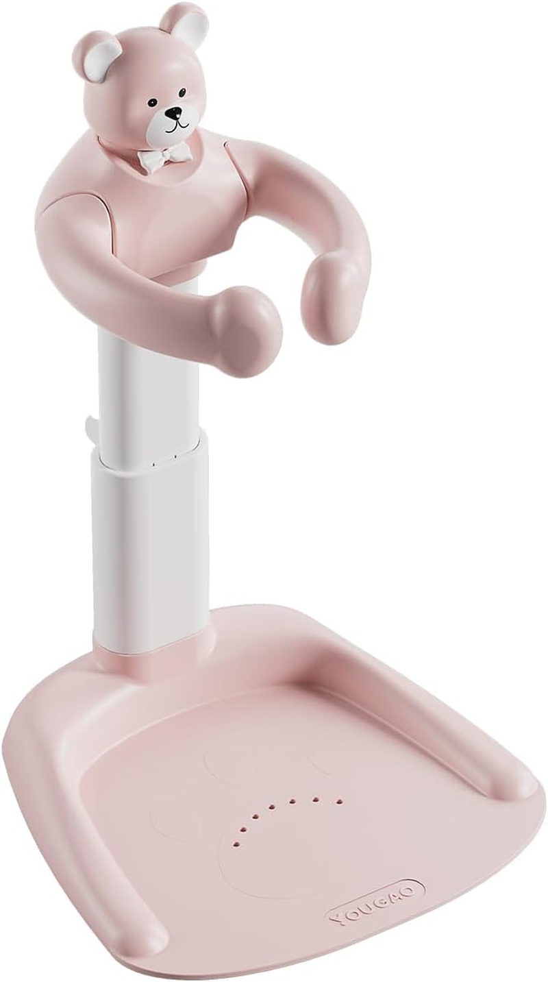 JOLLY BOFFIN Adjustable Baby Shower Stand with Slip Base, Huggable Bear Bathing Support, Bath Standing Seat image number 3