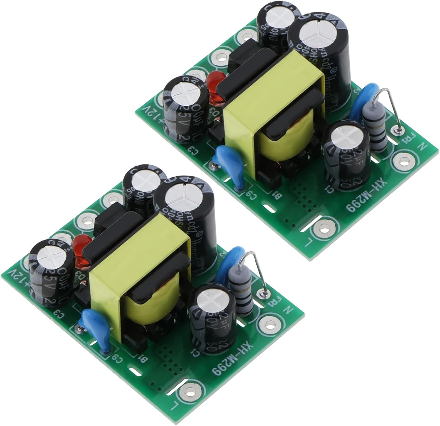 Emagtech 2Pcs XH-M299 Switching Power Module Mini AC-DC Converter Module AC to DC Transformer Power Module Power Supply Convert Board Module Input AC 110-220V image number 2