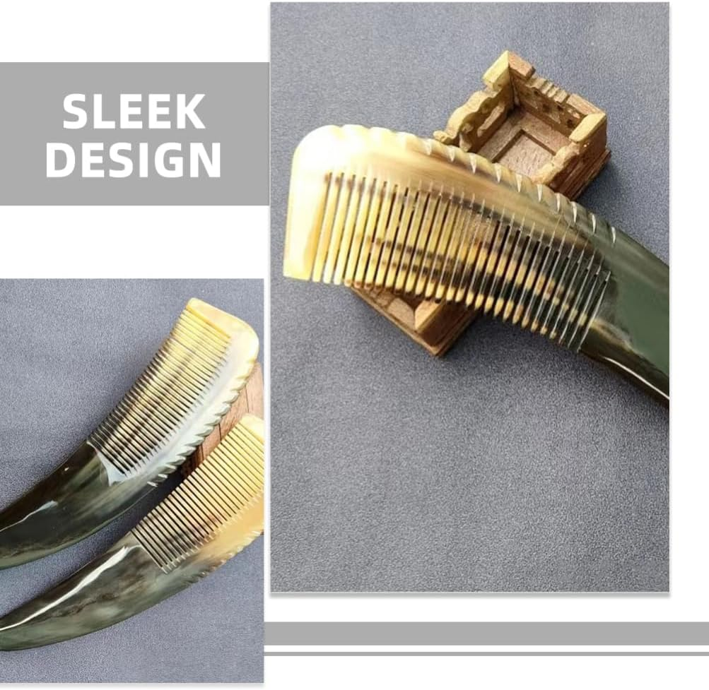 Healvian Oxhorn Comb for Women, Detangling Comb for Thick Scalpic Massage and Elegant Design, Trendy Accessory for All Types image number 6