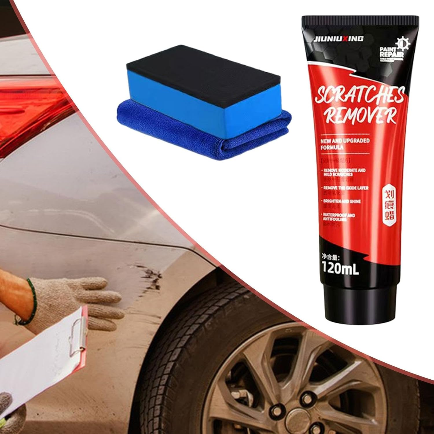 Car Scratch Remover Car Scratch Repair Agent 120Ml Portable Multipurpose Care Tool Polishing Easy to Use Paint Polish Repair image number 3