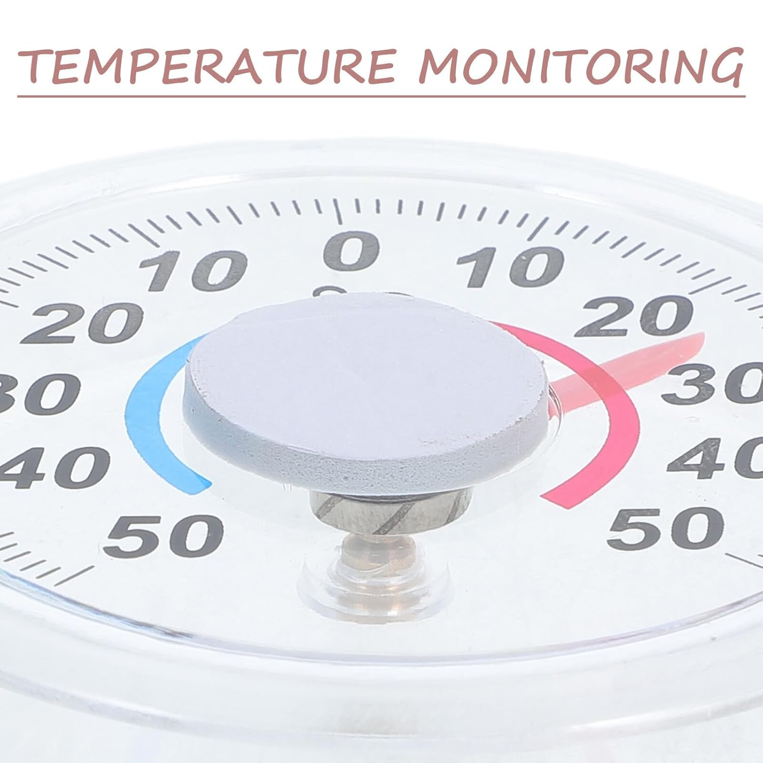 Yardenfun 4Pcs round Plastic Wall Temperature Gauge with Easy-Read Dial for Indoor Outdoor Use Accurate Pointer Thermometer for Home Garden Patio Office Monitoring Installation image number 1