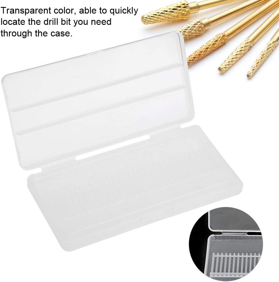 Spade Drill Bit Case Drill Storage Case Empty 15 X 7 X 2 30 Holes Storage Box Manicure Drill Bits Container Display Case Organizer