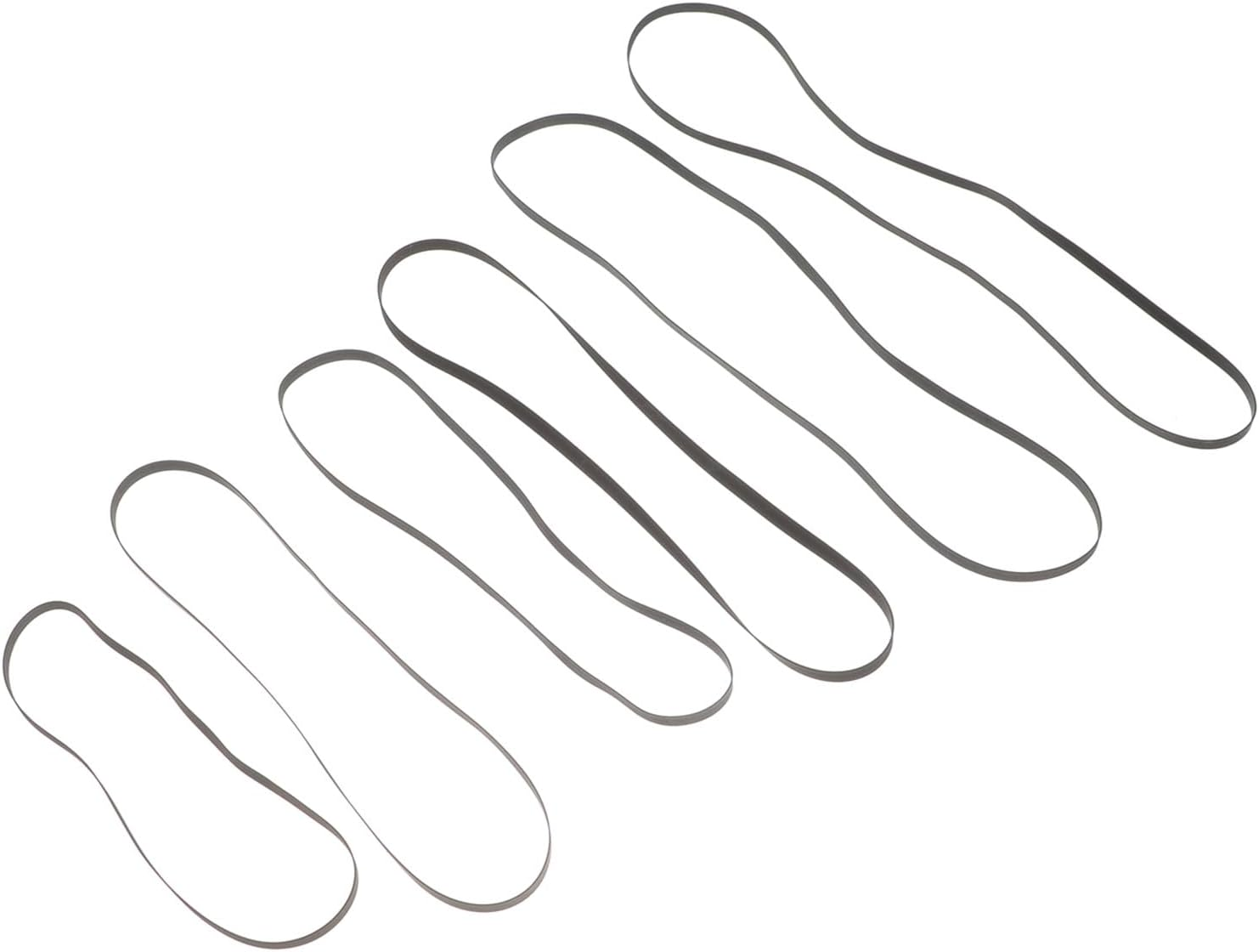 6Pcs Rubber Turntable Belts for Record Player Replacement, Assorted Folded Sizes 154Mm-285Mm, Phonograph Drive Belt Set for Home Audio Equipment image number 5