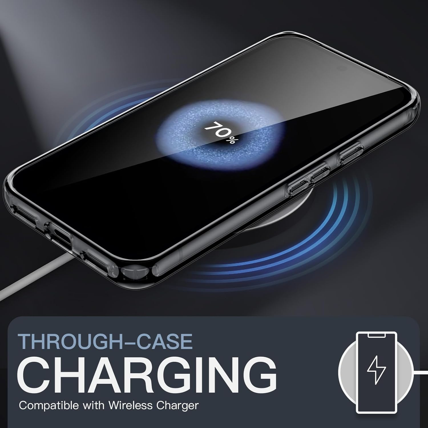 Jetech Case for Google Pixel 8A 6.1-Inch 2024, Non-Yellowing Shockproof Bumper Protective Phone Cover, Anti-Scratch Hard PC Back (Black) image number 4