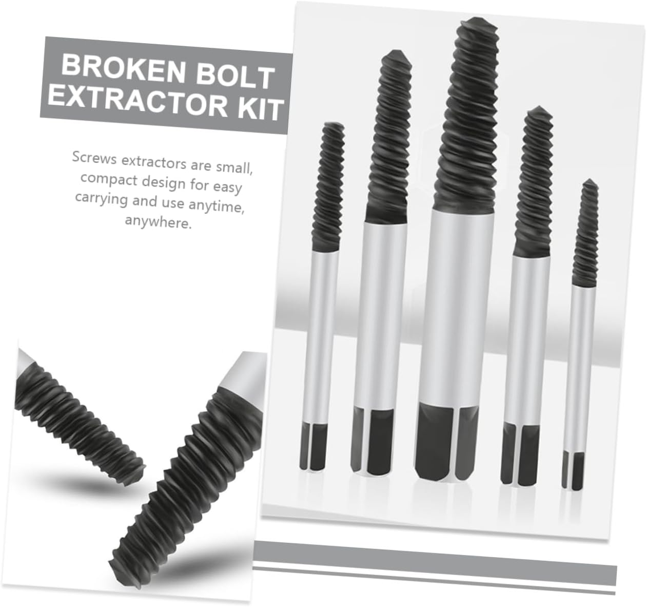 HOMSFOU Screw Extractor Set Stripped Screw Removal Tool for Damaged Bolts Drill Bit Guide for Automotive and Plumbing Repairs image number 6