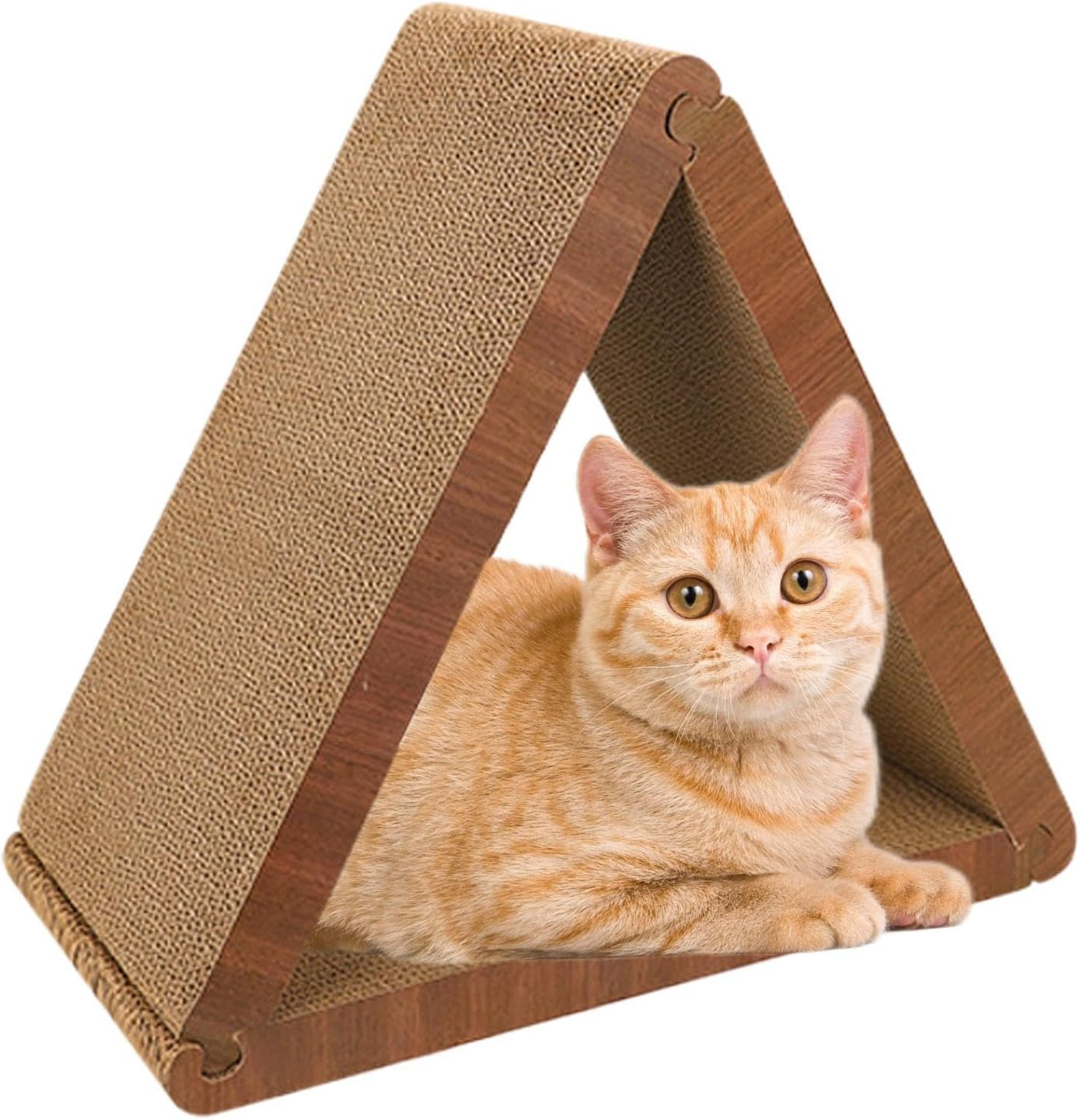 Cat Scratcher,Triangular Indoor Cat Scratcher Pad | Small Medium Large Breeds Pet Toy Furniture Protection for Lawn Living Room Bedroom Use image number 3