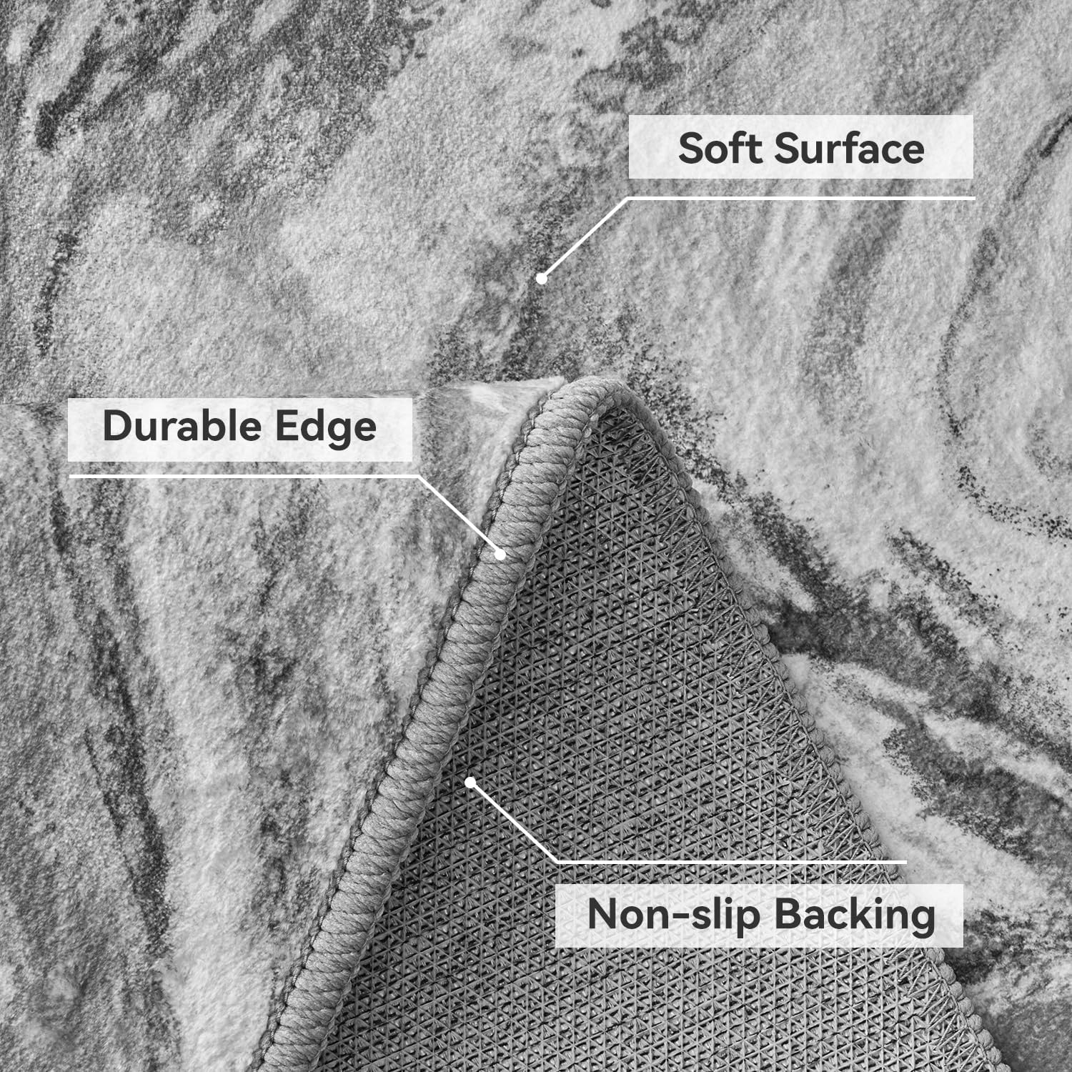 8X10 Area Rugs for Living Room, Modern Abstract Rug for Bedroom, Contemporary Machine Washable Rug image number 5