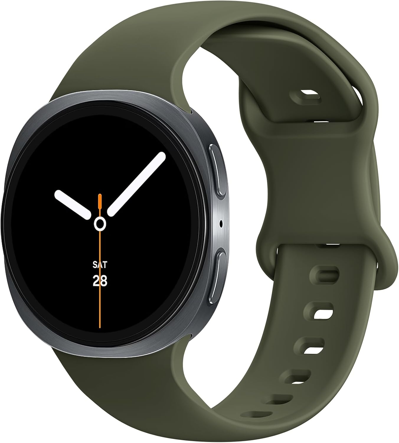 Sport Bands for Samsung Galaxy Watch 8 Band 40Mm 44Mm/Watch 8 Classic Band 46Mm Women Men,Soft Silicone Waterproof Rubber Strap for Samsung Galaxy Watch 8 Classic Bands 46 Mm/Watch 8 44 Mm 40 Mm