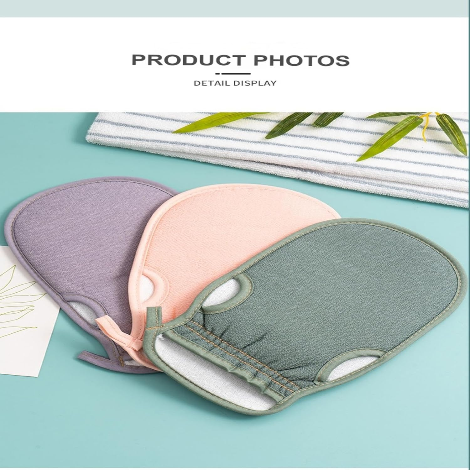 AYOCULTURE Dual-Sided Exfoliating Glove for Smooth Skin - Natural Fibers, One Size Fits Most - Thickened 2 Pcs image number 6