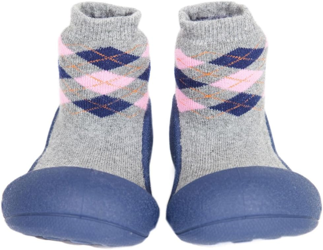 Attipas Argyle Baby Walker Shoes, Navy, Medium image number 2