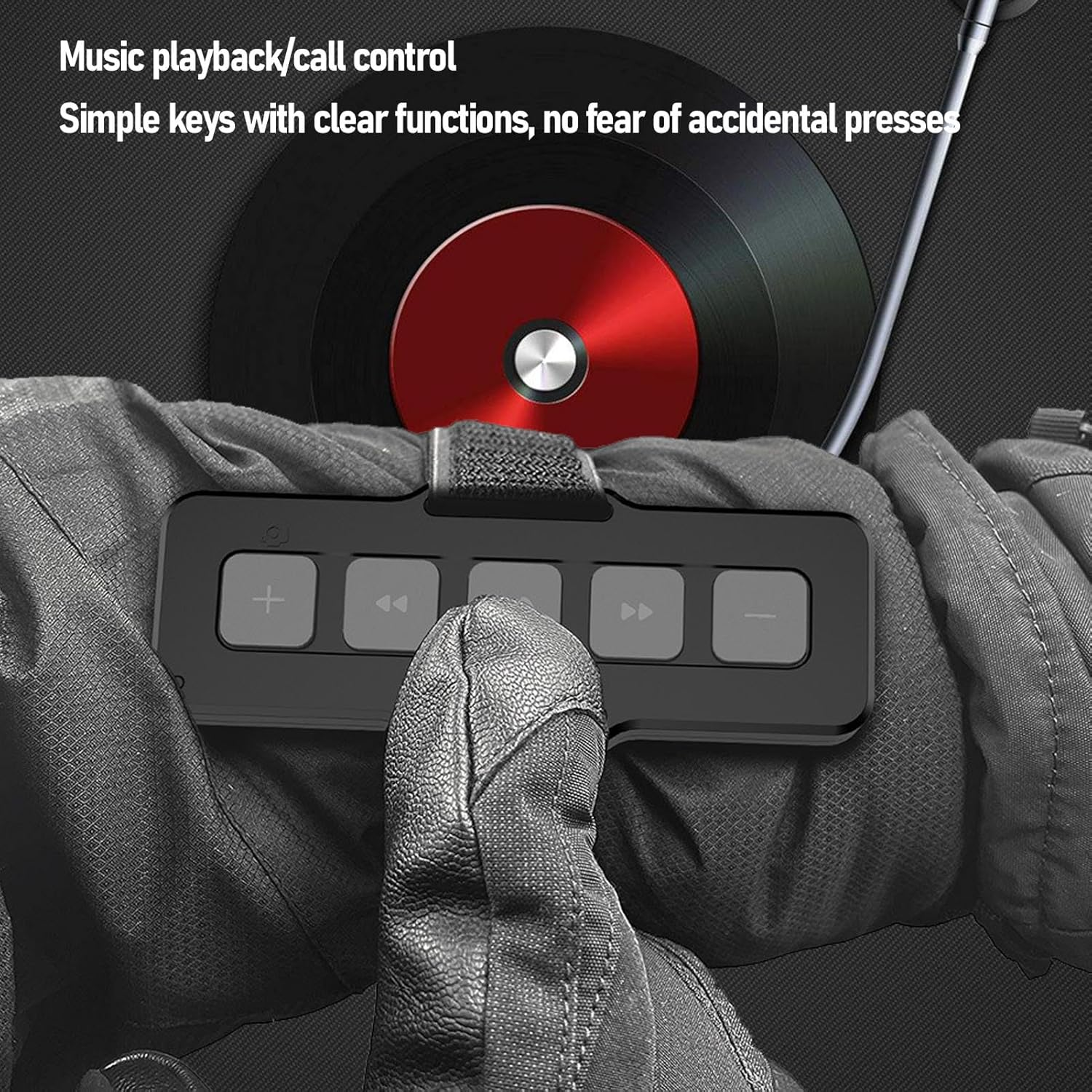 Bluetooth Media Button Remote, Wireless Music Controller for Car Bike Motorbike, for Outdoor Sports, Home Entertainment, Work image number 4