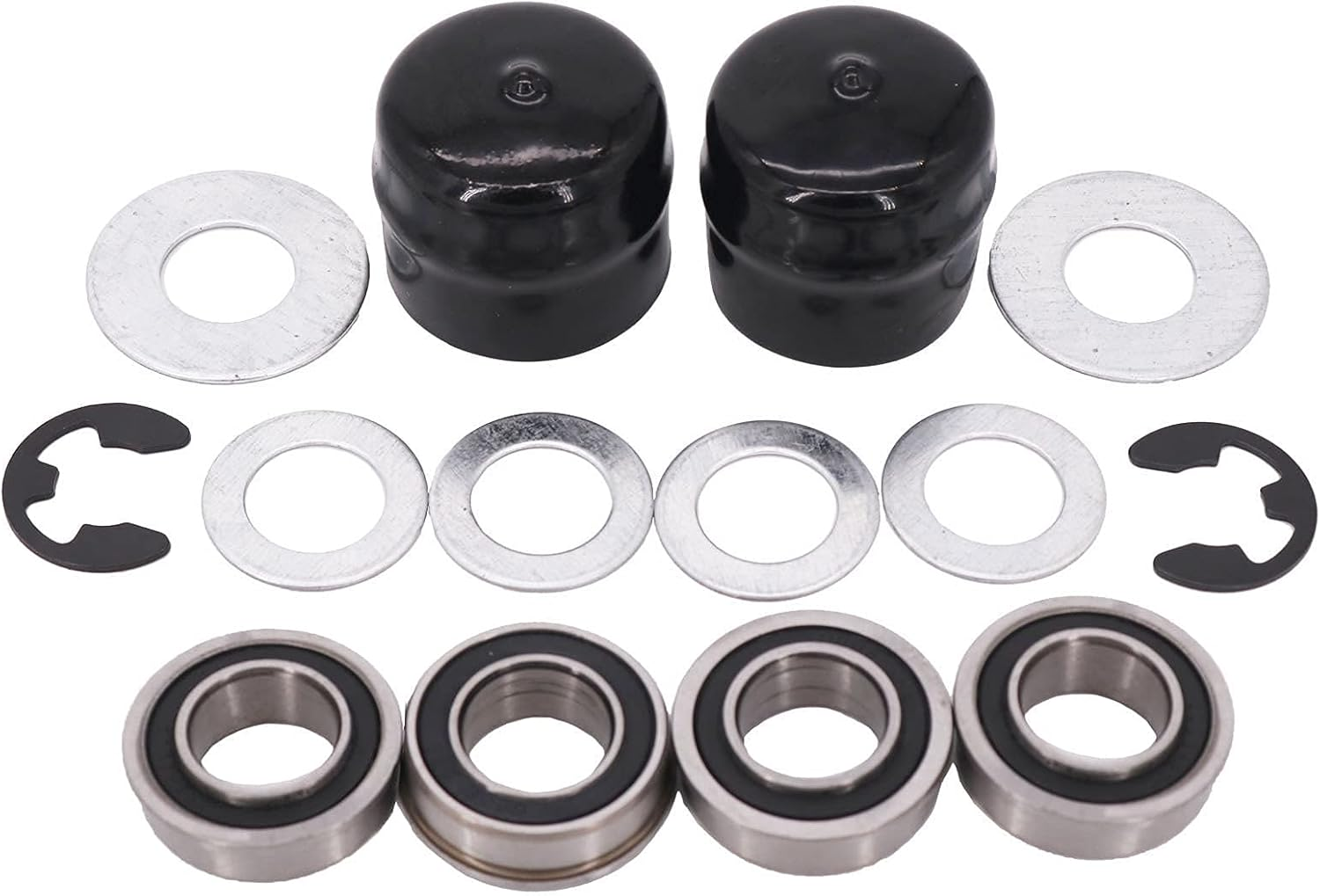 DVPARTS Front Wheel Bearing Bushing to Bearing Conversion Kit 532124959 124959 for Husqvarna, AYP, Poulan, Jonsered, Craftsman