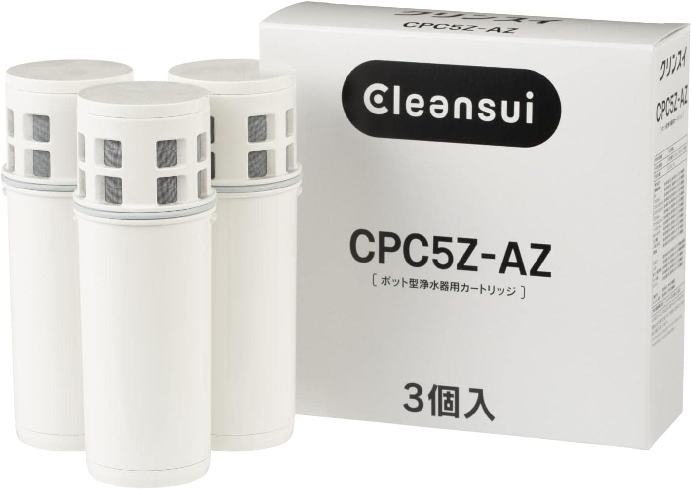 Krinsui CPC5Z-AZ Water Purifier, Pot Type, Replacement Cartridge CPC5 X 3, Extra Pack image number 2